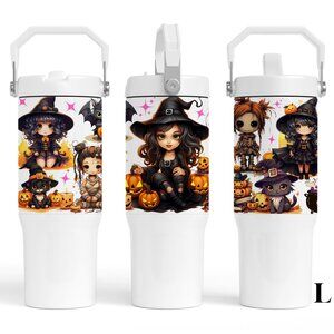 Halloween  30 oz Tumbler with flip straw, Horror Friends, Scary Horror Character